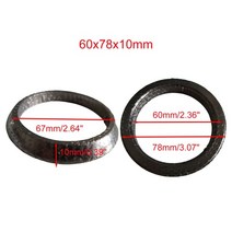 개스킷 가스킷 1pcs 자동차 머플러 배기 파이프 흑연 가스켓 씰 링 35mm-75mm 직경 배기 테일 파이프 플랜지 도넛 가스켓 머플러 씰 링, 1개 60x78x10mm