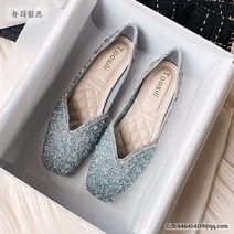 여성화 반짝 스톤 스팽글 발편한 단화 플랫슈즈 Flat Shoes 5N990
