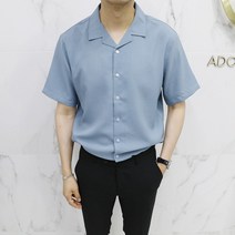 아도르클래식 반팔 라이트 9컬러 노카라 여름 파자마 시원한 셔츠