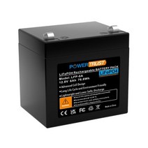 인산철 배터리 충전식 LiFePO4 팩 12.8V 6Ah 깊은 사이클 리튬 철 인산 염 RV캠핑 아이 스쿠터 물고기 찾기 160789, Black