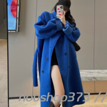 캐시미어 코트 오버 케이프 모직 재킷 여성 의류 램 울 새로운 가 겨울 모피 통합 중간