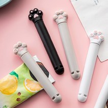 깜찍한 캐릭터 밀봉 집게 과자 시리얼 비닐 봉지 밀폐 다용도 클립 6개세트, 화이트