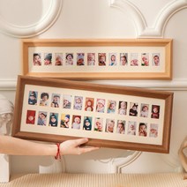 북유럽 원목 액자 직사각형 1224 궁격어린이 증명사진성장 포토월 침실, 카치나무
