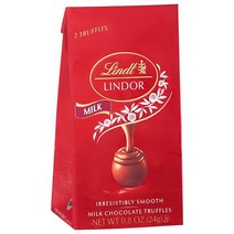 린트 LINDOR 밀크 초콜릿 트러플 캔디 부드럽고 녹는 센터 선물용으로 좋음 22.7g0.8온스 백 24팩, Chocolate_0.8 Ounce (Pack of 2, 24g