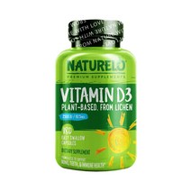 NATURELO 네츄렐로 비타민 D3 62.5mcg (2 500IU) 180정 캡슐