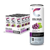 셀시우스 피트니스 에너지 드링크 355ml 스파클링 그레이프 러쉬 (12팩)