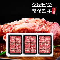 횡성한우 3구 [소문난소] 찜갈비 선물세트 [찜갈비 700g x 3팩] 총 2.1kg, 가격