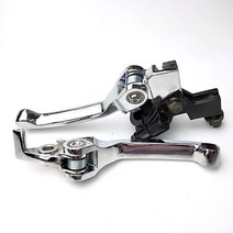 오프로드 모터사이클 드롭 방지 컬러 접이식 클러치 브레이크 핸들 50cc CRF KLX TTR Apoll, 04 White A