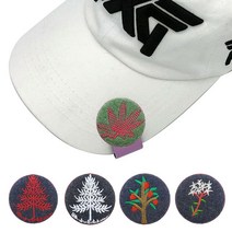 겨울단추 골프볼마크 & 골프티꽂이 퍼터키퍼 티걸이 볼마커 ( PXG 에이밍 카카오 마커그룹 황금돼지 마크앤로나 선물용품 ), 레드나무, 선택없음
