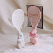 2개세트 일본 작은 귀여운 토끼 주걱 스탠딩 Francfranc 프랑프랑, 아이보리+핑크