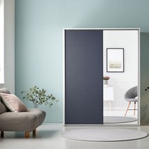 [인시네]1600 슬라이딩 도어 전신거울 옷장 장롱 싱글장, 단품