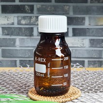 갈색 눈금유리병 250ml 메저링 글라스보틀 (MB250), 오렌지, 1개