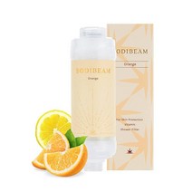 BODIBEAM 경수용 비타민 C 샤워 필터 피부 및 모발용 아로마테라피 유연제 염소 및 불소 샤워 필터 오렌지