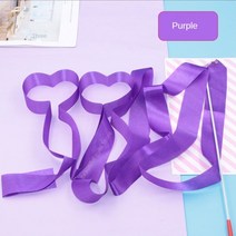 2/4M 댄스 리본 체육관 리듬 체조 예술 체조 발레리 줄무늬 야외 스포츠 게임 장난감, bh96-퍼플, 2미터