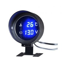 자동차 게이지라운드 LCD 디지털 자동차 디스플레이 전압계 수온 게이지 미터 센서 범용 12V 24V 차량, 01 12mm