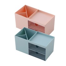 시우리빙 스퀘어 데스크 오거나이저 2개, 핑크+블루, 1세트