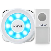 누리벨 전원코드형 방수 무선초인종 차임벨 NB-7000R/220T, 전원코드(원형-버튼)-블랙(발신기+수신기), 세트