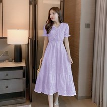 반팔원피스 여름 원피스 연보라원피스 봄