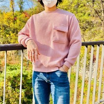 [미스터마르스] 부드러운 포켓 니트 맨투맨 6color