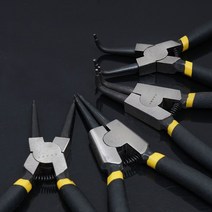 4 개 6 Circlip 펜치 세트 내부 외부 곡선 직선 팁 스냅 링 다기능 수공구