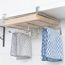 무드베이직 숨은 공간 찾아주는 도마거치대, 1단 후크형, 1개