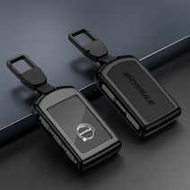 볼보 키케이스 VOLVO XC40 XC60 XC90 S60 S90 V60 V90 열쇠고리 스마트 메탈 풀커버 차키케이스 차키링 차키홀더, A타입-01, 블랙