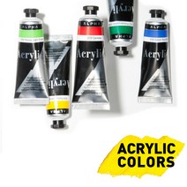 알파 아크릴 낱색 50ml 물감 902 Lemon Yellow, 3개