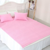 이솔홈 피그먼트 침대 이불 겸 패드 60수 아사, 핑크