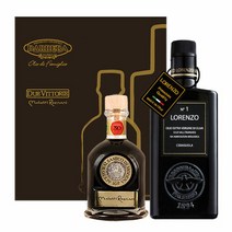 비엔트레이드 [바르베라] 로렌조 올리브오일 500ml+두에비토리에 오로 발사믹식초 30년산 250ml 세트, 로렌조NO.1올리브오일+오로발사믹식초30년산