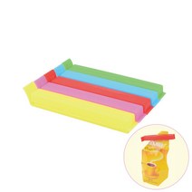 주방 봉지 밀폐 집게 과자 밀봉 클립 5p, 핑크