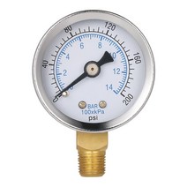 유압 측정 테스트기 테스터 측정기 0-200psi 0-14bar 미니 압력 게이지 공기, 없음