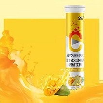 999 1000mg 비타민 C 발포성 정제 강력한 항산화제 비타민 C 함유 면역 지원 보충제 - 20 탄산 음료 정제 맛있는 파인애플 망고 맛