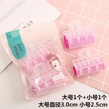 헤어롤 앞머리 고정 신기 빈백 하찌 공기 자 접착 수면 정함 형 겹 난감한 시기 비닐 고데기 3709367799, 핑크 큰사이즈 1개 _미니 사이즈 1