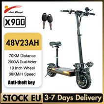 전동 킥보드 성인용 전기 킥보드 no vat foldable electric scooter 2000w dual motor hoverboard 성인 전자 오토바이, 협력사, 2000w 48v 23a 부가가치세 없음