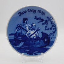 (엔틱빈티지) 노르웨이 포스그룬 PORSGRUND 1978년 파더스데이 기념 접시, 1개