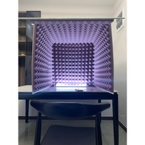 유튜브 녹음 방음부스 책상 스튜디오 소형 접이식 미니 휴대용, 03.그레이_퍼플