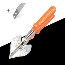 멀티 앵글 마이터 전단 커터 각도 조절 가능 가위 소형 작업 및 DIY 프로젝트용 핸드 커팅 도구, Type 2 With 2 blades