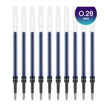 유니 시그노 RT1 노크식 볼펜 리필 0.28mm 0.38mm 10개, 0.28 블루 (UMR-82)