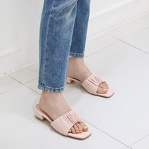 [투나나] 뮤케아 빅사이즈 여성 주름장식 뮬 슬리퍼 (255-265) 3CM