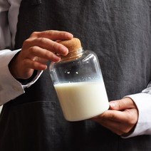 코르크마개 분쇄커피보관 찻잎 꽃보관 과일청유리병500ml