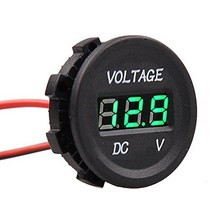 Etopars 12V 24V Waterproof Car Motorcycle Red LED Light Digital Display Voltmeter Volt Monitor Meter, 1