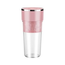 핸드 블렌더 휴대용 과즙 컵 과즙 컵 4 잎 블레이드 미니 고속 USB 충전식 가정용 믹서 181, 분홍