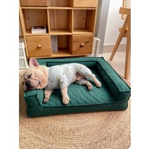 강아지 고양이 쿠션 커클랜드 애견 해리포터 무중력 극세사 이불 꿀잠 방석, 큐빅 그린, 미디엄 사이즈 72*60 15kg 이내(젖콩 전시)