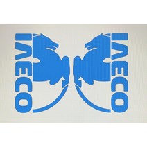iveco 호환 트럭 악세서리 소품 스티커용 비닐 창 운전실 대형 앰프29x20cm, 노란색