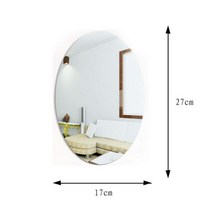 붙이는거울 아크릴 거실 욕실 1Pcs 이동식 거울 벽 스티커 사각형 타원형 자기 접착제 룸 아트 데칼 이 장식, oval