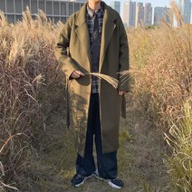 남자 반코트 가을 재킷 빅사이즈 아우터 보세 갈색 코트 간절기 트렌치 롱코트 자켓 더플 키작은 하객룩