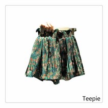 티피 여성 복고적이다 레저 A라인 와이드 팬츠 플라워 플리츠 스커트