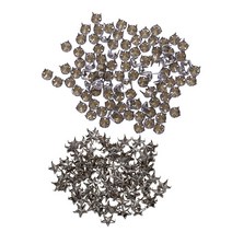 리벳 100Pcs 7Mm Star Studs Spots Punk Rock Nailheads Spikes For Bag Shoes Bracelet amp 7 Mm Metal Rhin
