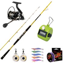 쭈꾸미낚시대 풀세트C180 C160 로드 문어 갑오징어 릴 합사 카운터 사은품 증정, 180스피닝대+릴+사은품