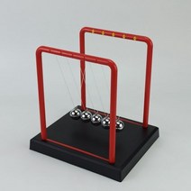 뉴턴 크래들 밸런스 강철 공 영구 운동 충돌 학교 교육 물리학 과학 진자 홈 데코 색상, Red, L